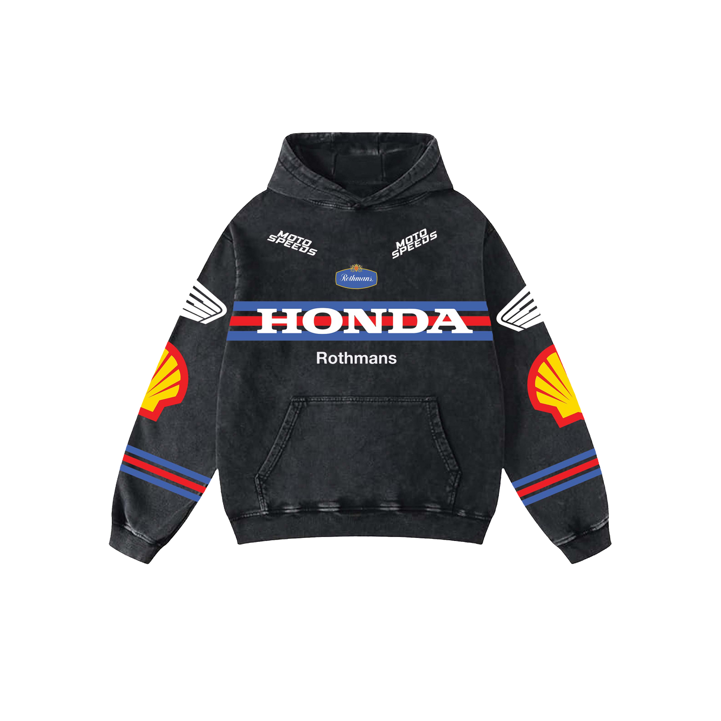 Honda Acid Wash Oversized Hoodie