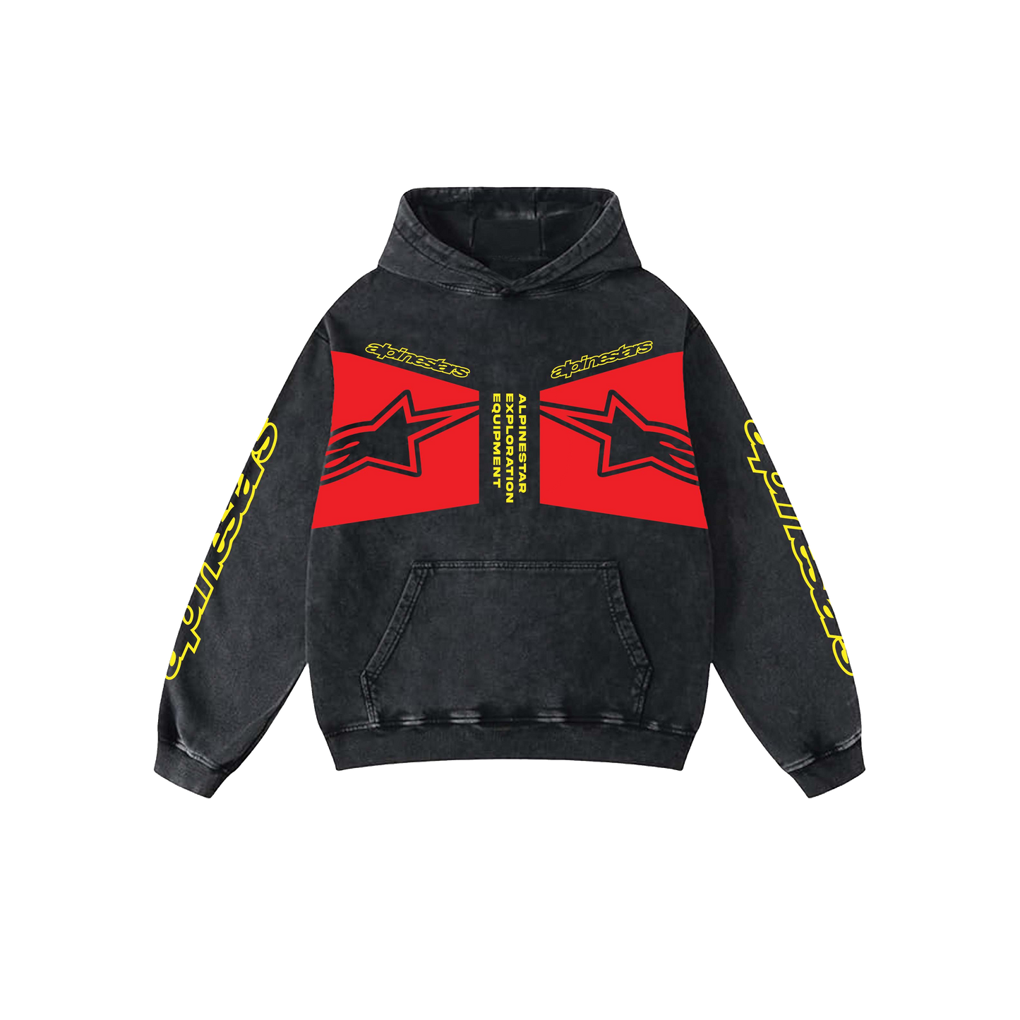 Alpinestar2 Acid Wash Oversized Hoodie
