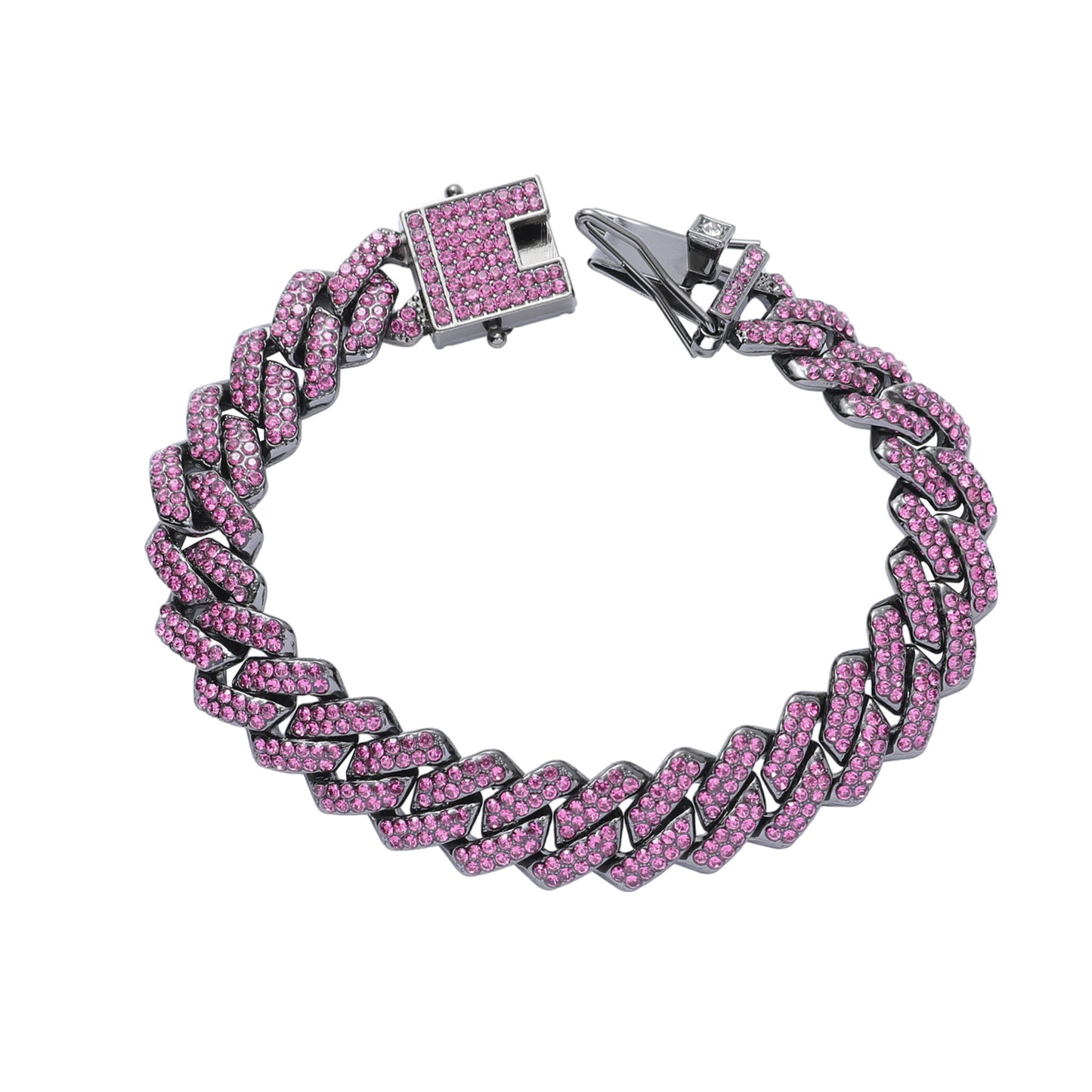 Magenta Shine Cuban Chain