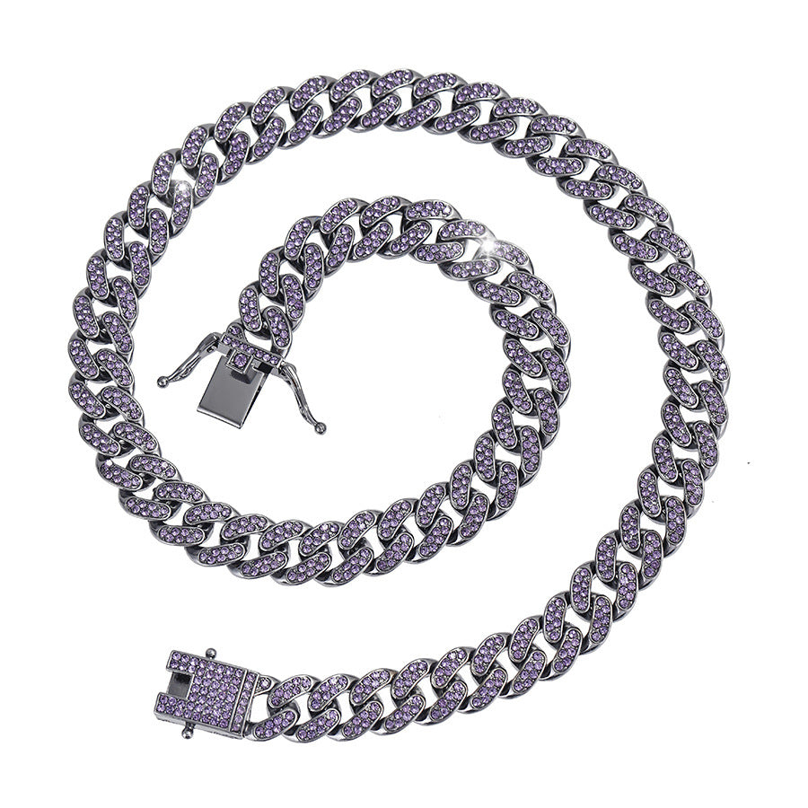 Majestic Purple Cuban Necklace