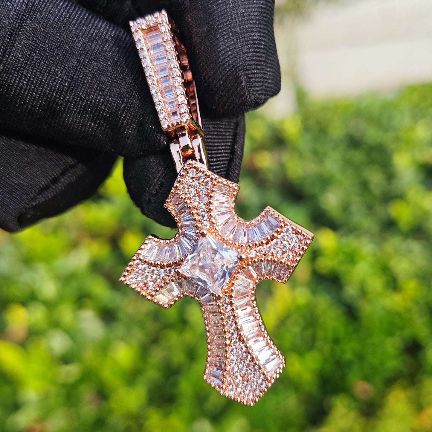 Heavenly Frost Cross Necklace