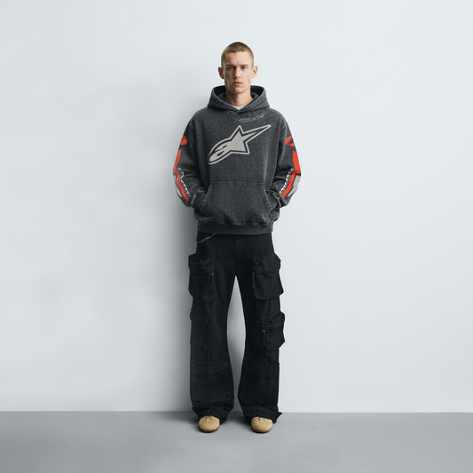Alpinestar Acid Wash Oversized Hoodie