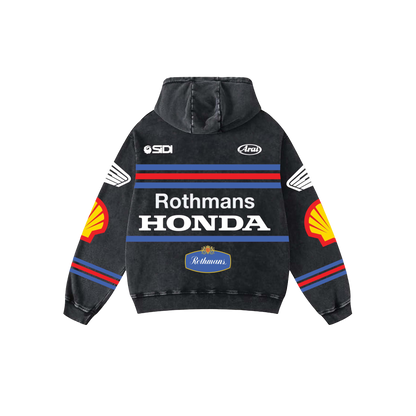 Honda Acid Wash Oversized Hoodie