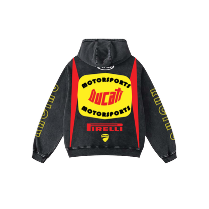 Ducati Acid Wash Oversized Hoodie