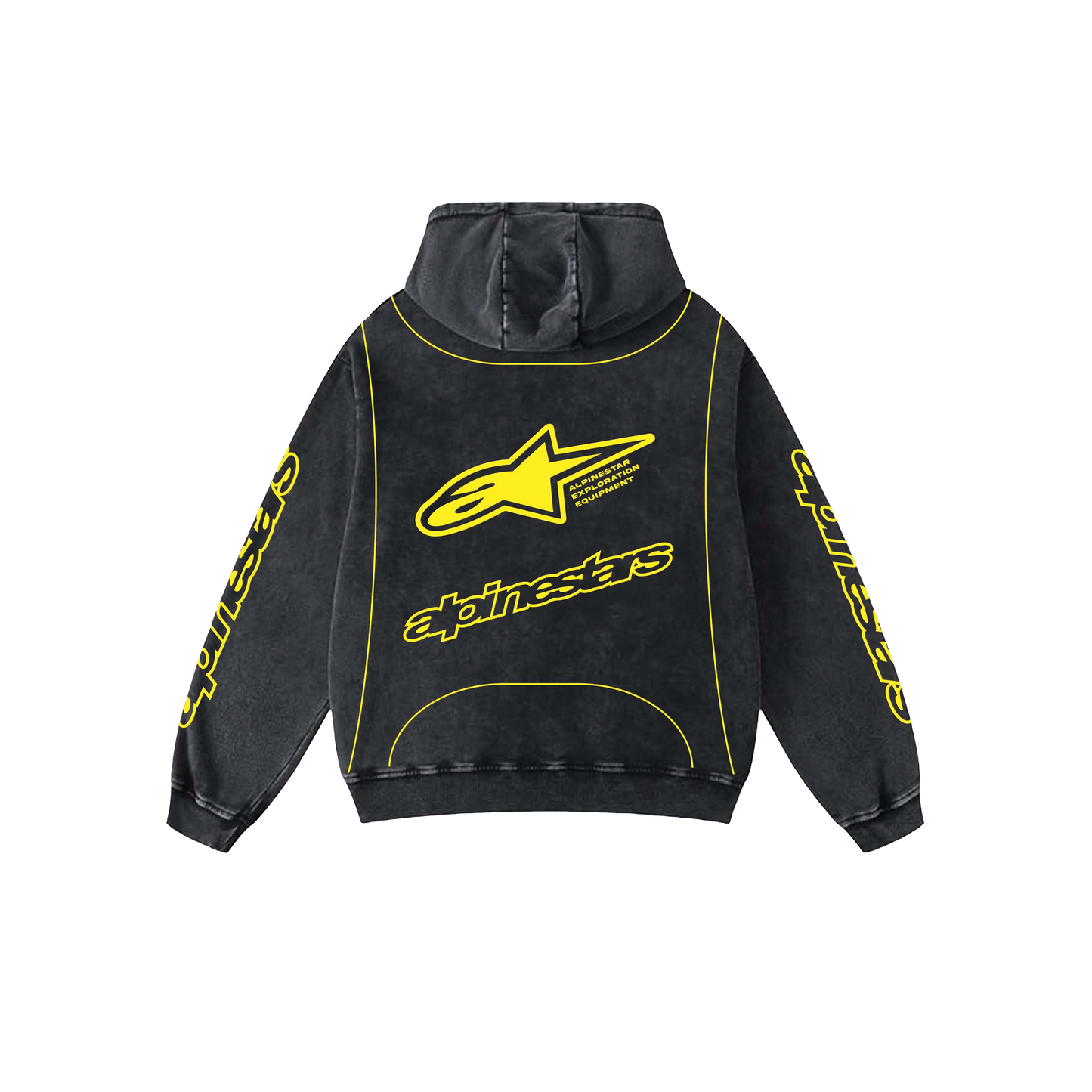 Alpinestar2 Acid Wash Oversized Hoodie