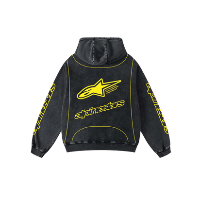Alpinestar2 Acid Wash Oversized Hoodie