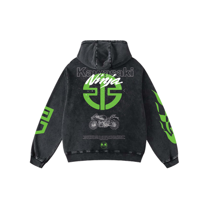 Ninja Acid Wash Oversized Hoodie