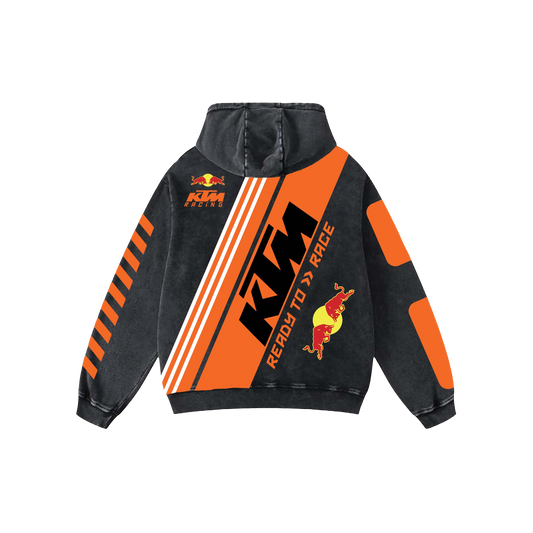 Ktm Acid Wash Oversized Hoodie