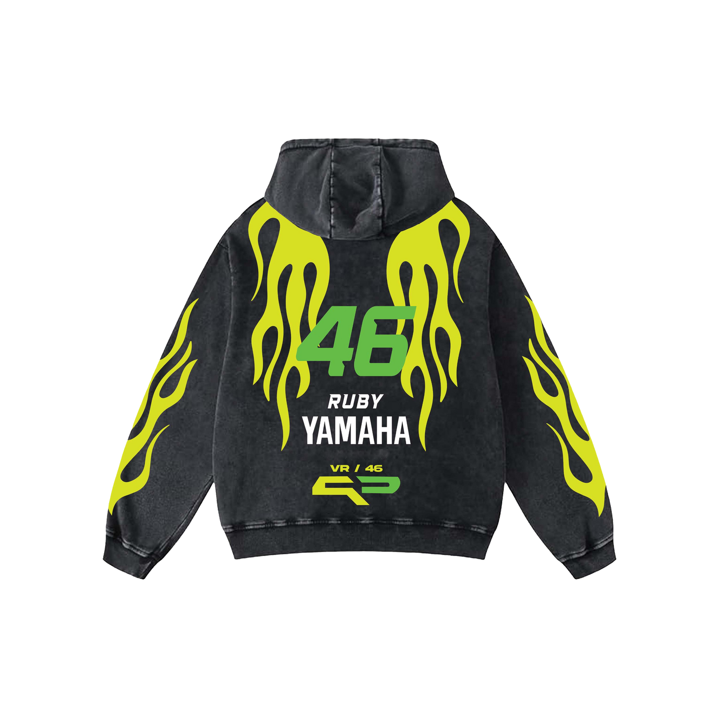 Yamaha Acid Wash Oversized Hoodie