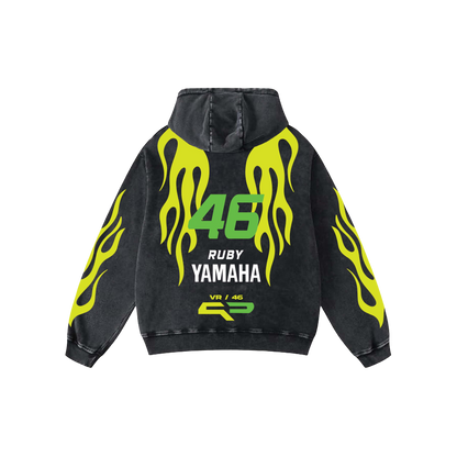 Yamaha Acid Wash Oversized Hoodie