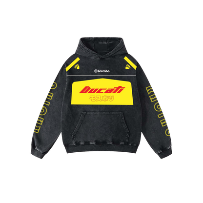Ducati Acid Wash Oversized Hoodie