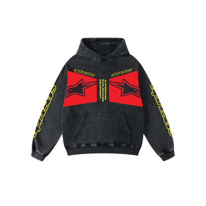 Alpinestar2 Acid Wash Oversized Hoodie