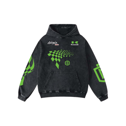 Ninja Acid Wash Oversized Hoodie