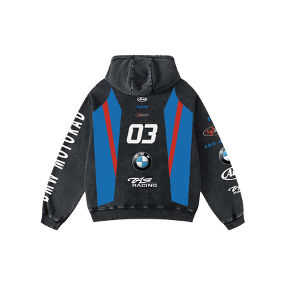 Bwm Acid Wash Oversized Hoodie