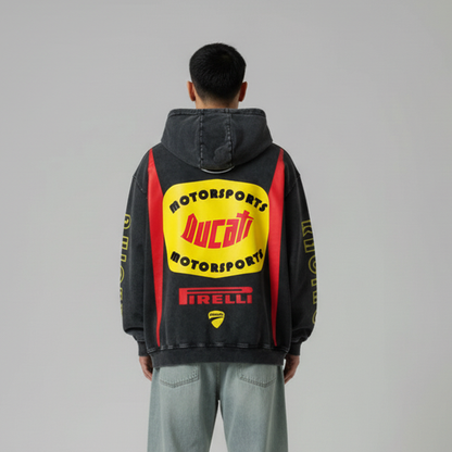 Ducati Acid Wash Oversized Hoodie