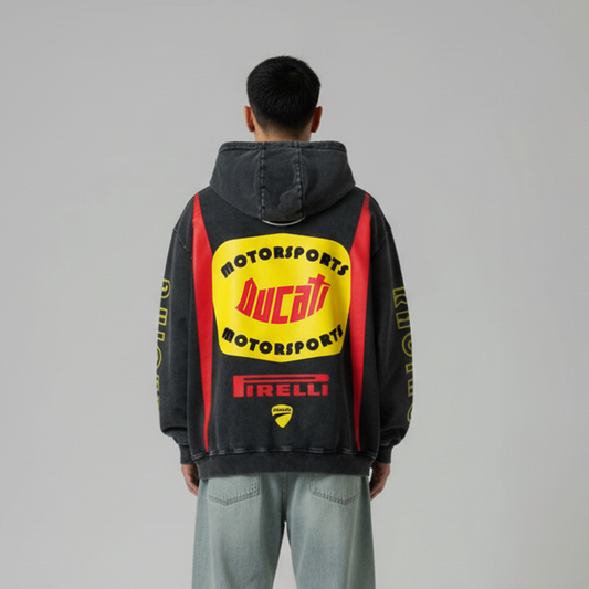 Ducati Acid Wash Oversized Hoodie