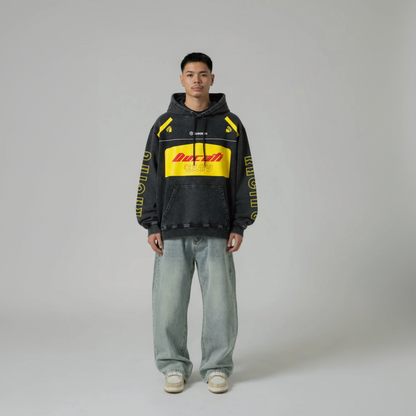 Ducati Acid Wash Oversized Hoodie