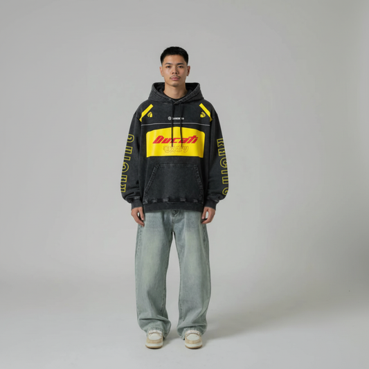 Ducati Acid Wash Oversized Hoodie