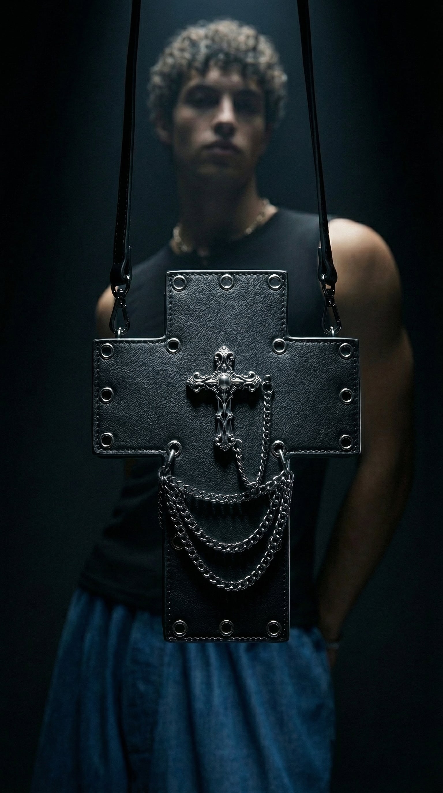 Crucifix Chain Crossbody Bag