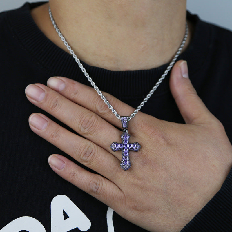 Royal Purple Cross Pendant