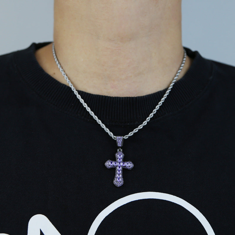 Royal Purple Cross Pendant