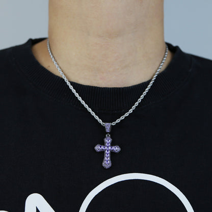 Royal Purple Cross Pendant