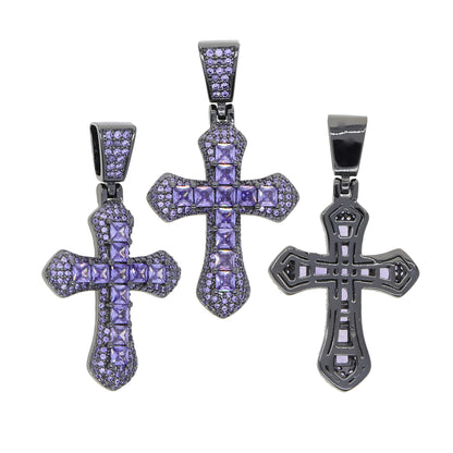 Royal Purple Cross Pendant