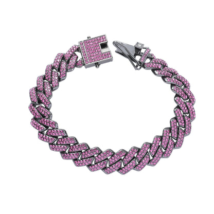 Magenta Shine Cuban Chain