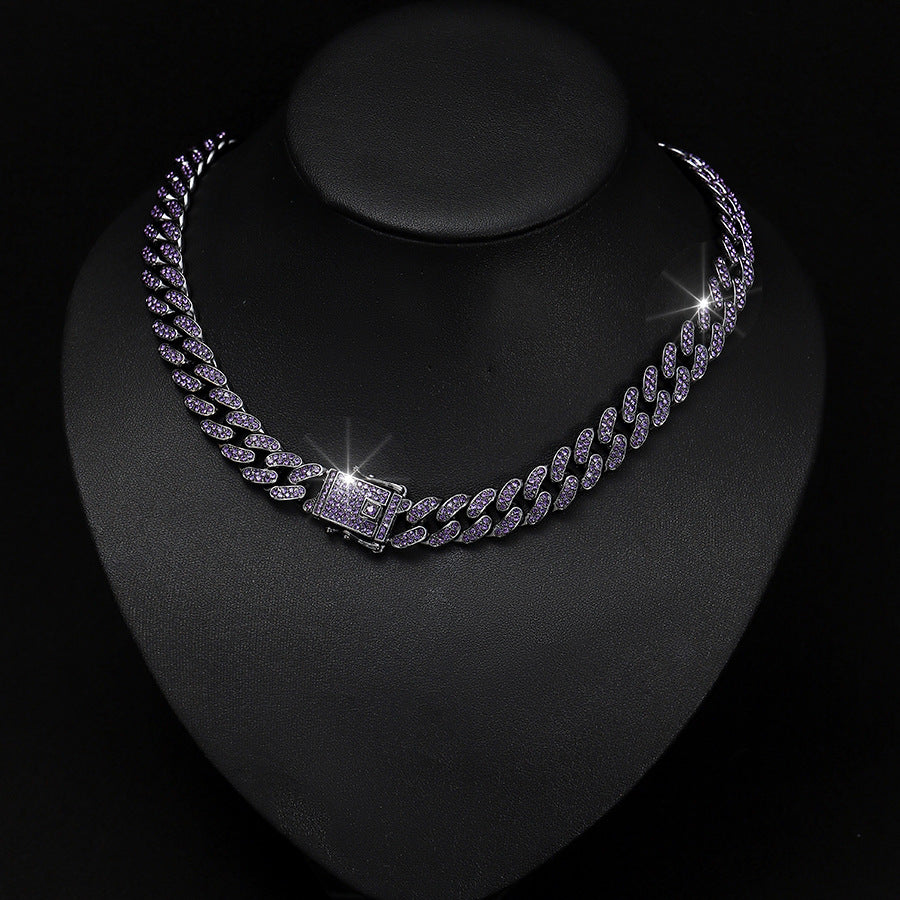 Majestic Purple Cuban Necklace