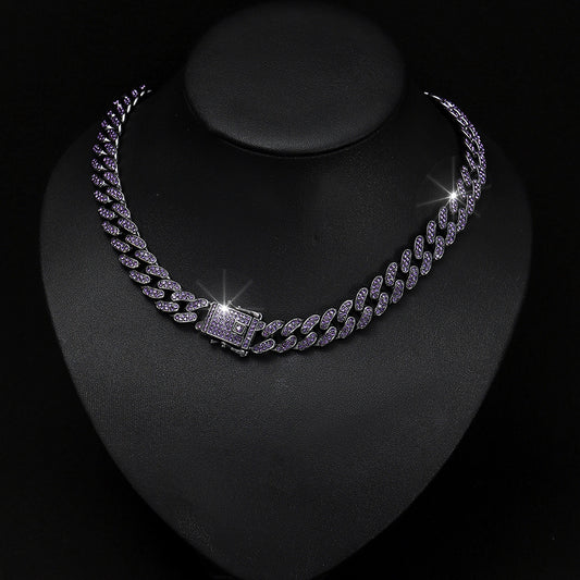 Majestic Purple Cuban Necklace