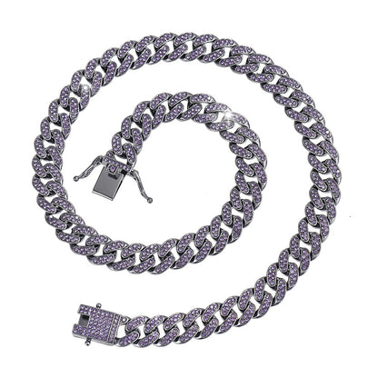 Majestic Purple Cuban Necklace