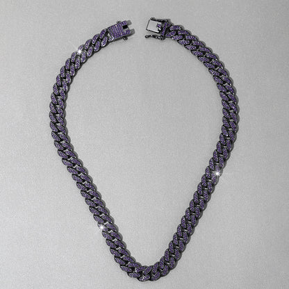 Majestic Purple Cuban Necklace
