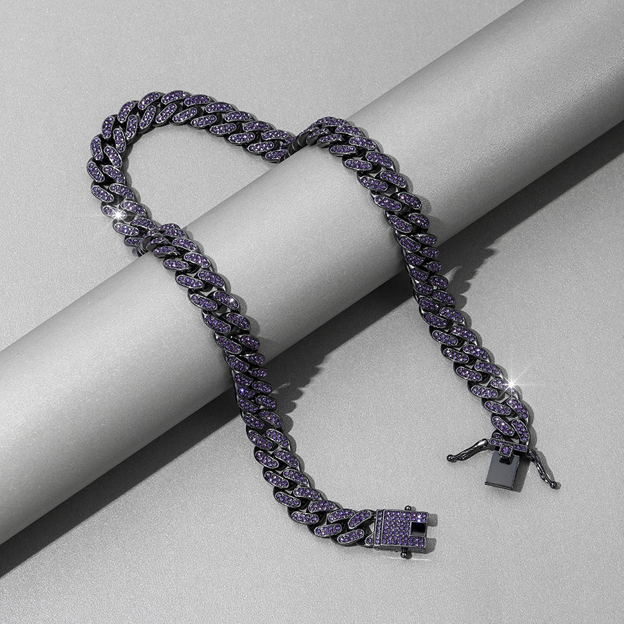 Majestic Purple Cuban Necklace