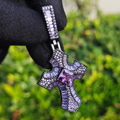 Heavenly Frost Cross Necklace