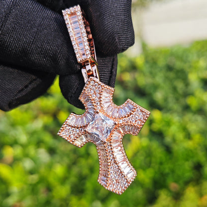 Heavenly Frost Cross Necklace