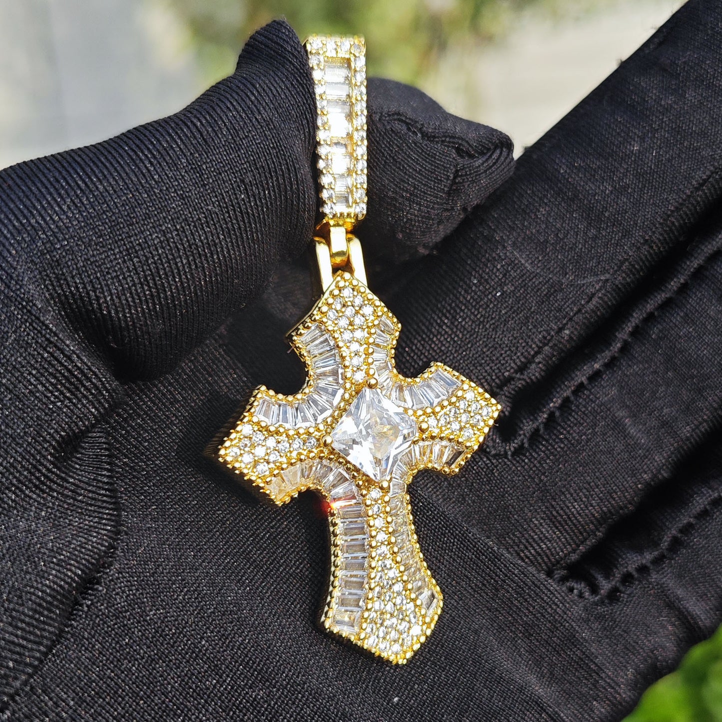 Heavenly Frost Cross Necklace