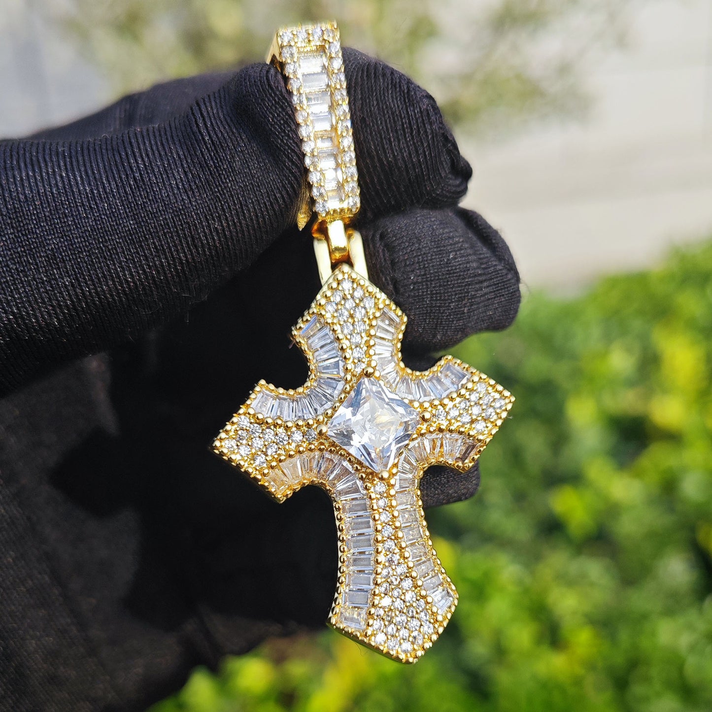 Heavenly Frost Cross Necklace