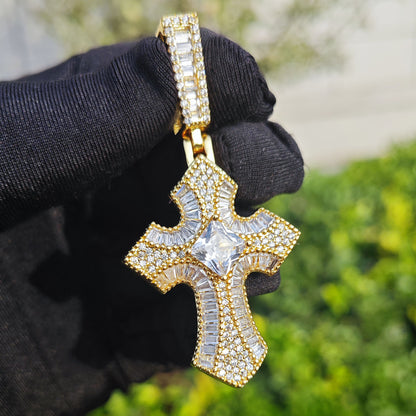 Heavenly Frost Cross Necklace