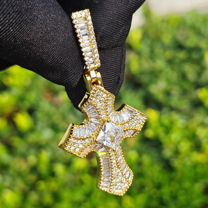 Heavenly Frost Cross Necklace
