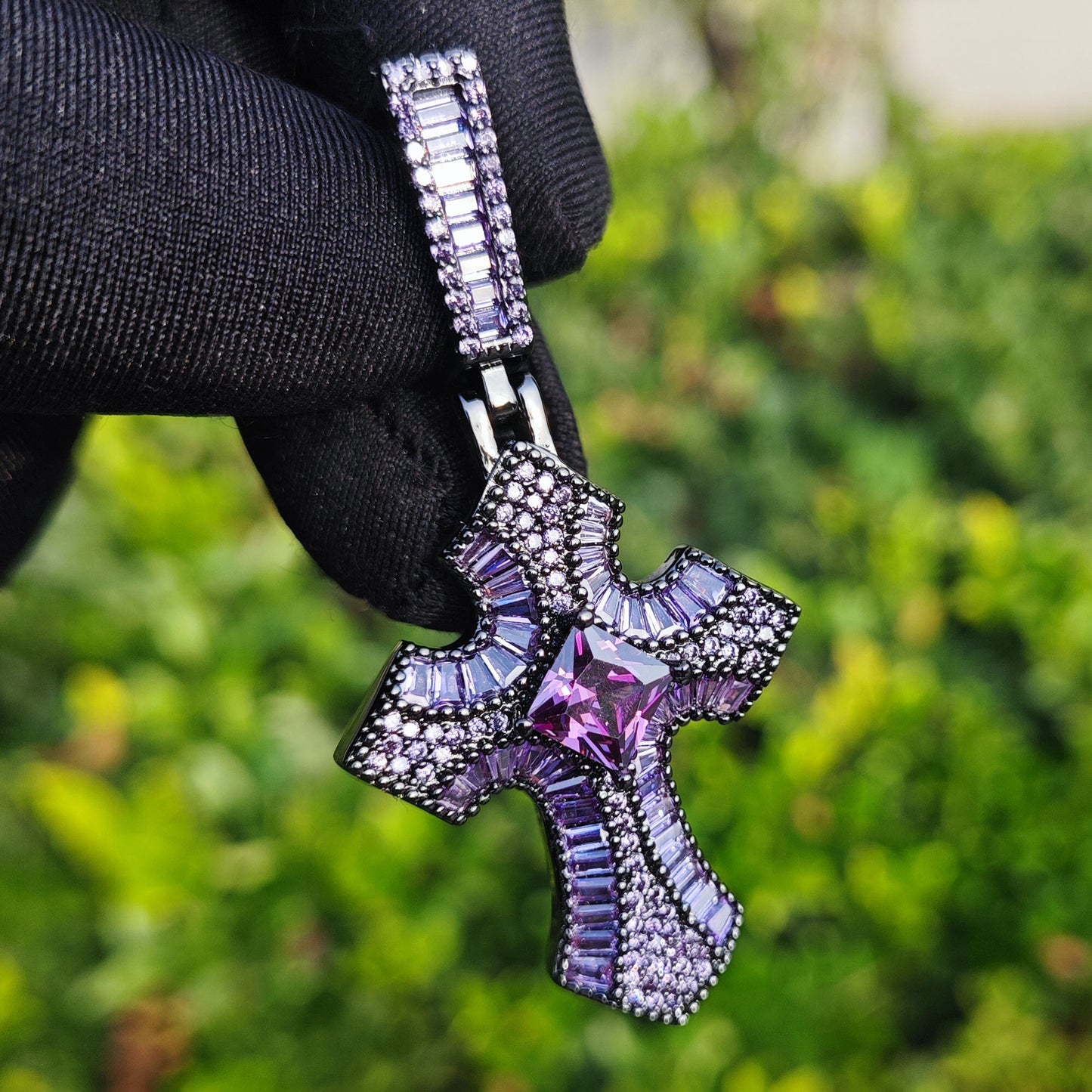 Heavenly Frost Cross Necklace