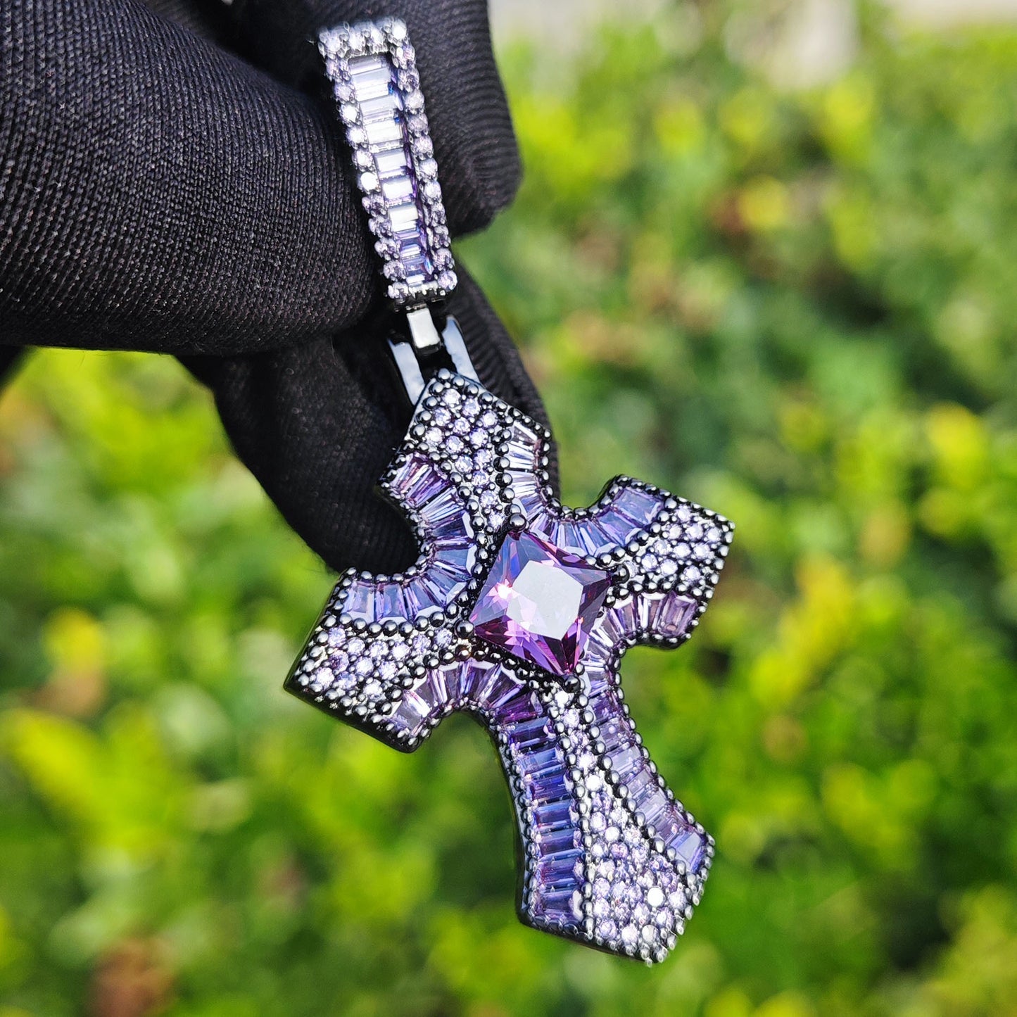 Heavenly Frost Cross Necklace