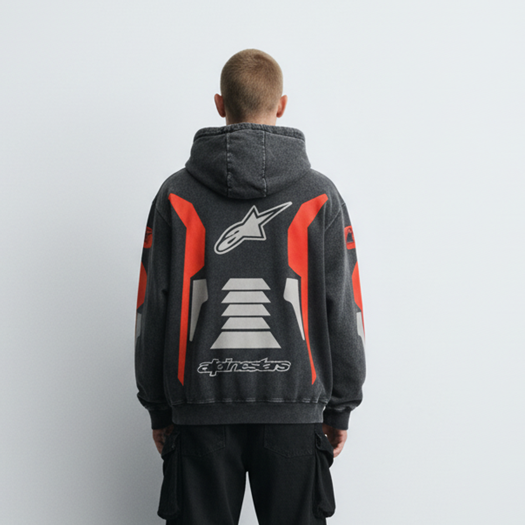 Alpinestar Acid Wash Oversized Hoodie