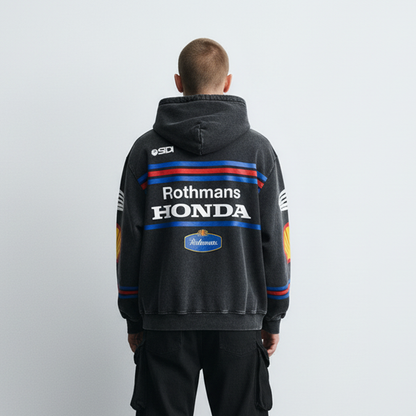 Honda Acid Wash Oversized Hoodie