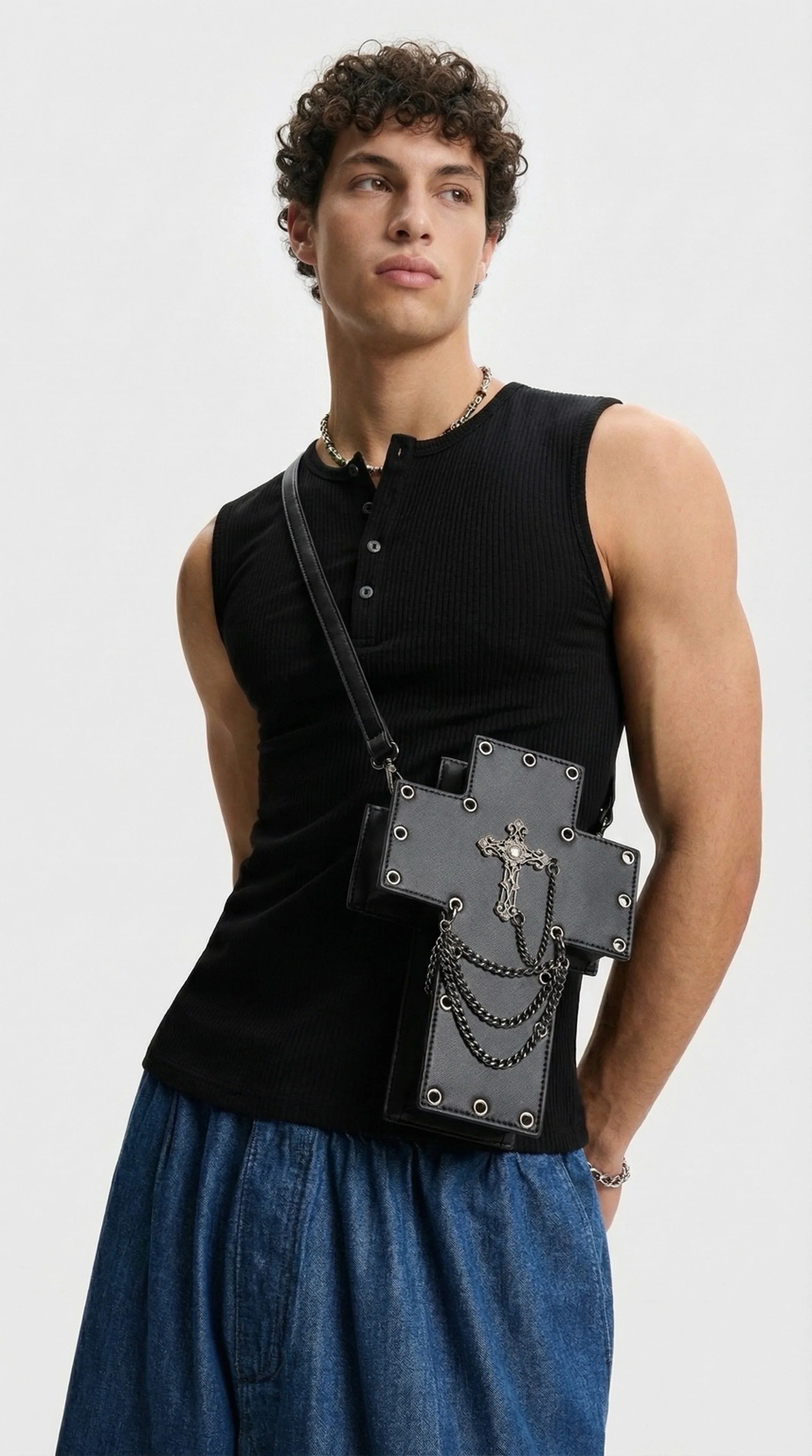Crucifix Chain Crossbody Bag